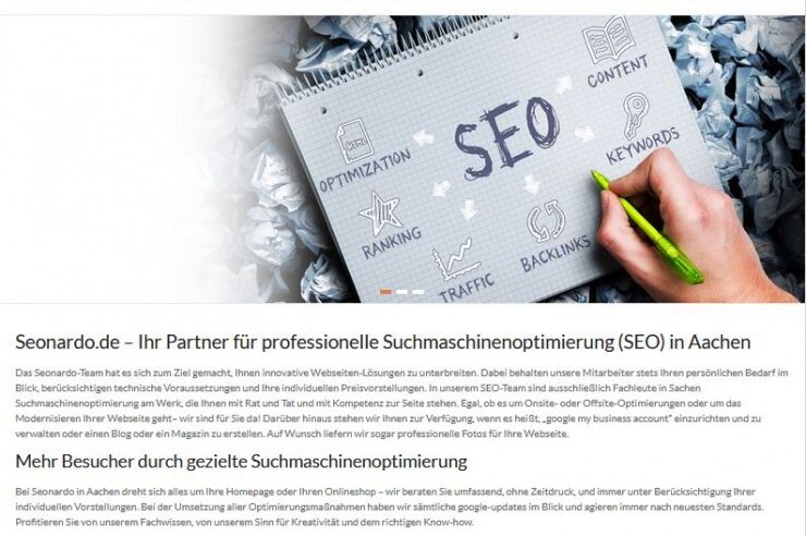 Seonardo.de – Ihr zuverlässiger Partner für Suchmaschinenoptimierung in Aachen