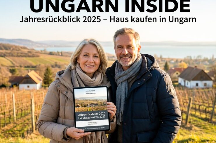 Kostenloses Booklet „Jahresrückblick 2025“ der Facebook-Gruppe Haus kaufen in Ungarn – Ingatlan piac
