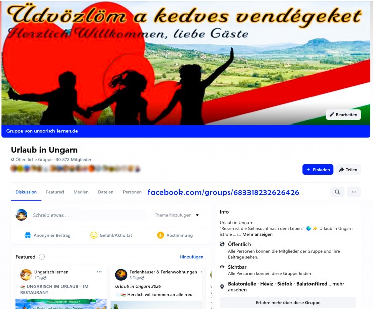 Über 30.800 Mitglieder: Facebook-Gruppe „Urlaub in Ungarn“ entwickelt sich zu einer der größten deutschsprachigen Reise-Communities